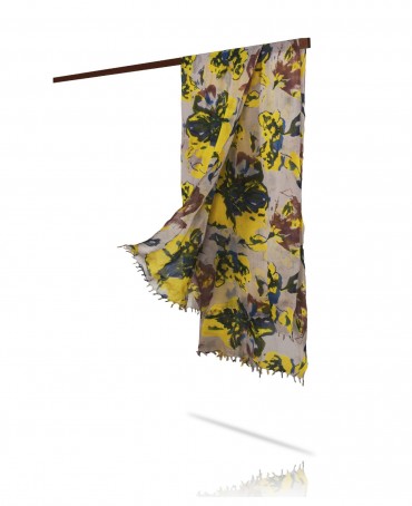 Палантин Женский W40-GRANDE.FLEUR/JAUNE